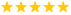 Five Stars icon in transparent background.