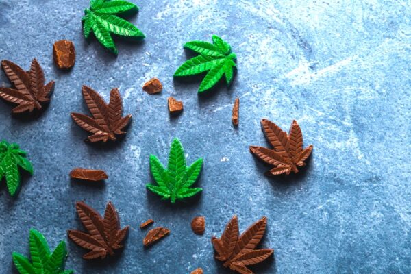 Chocolate edibles with cannabis THC