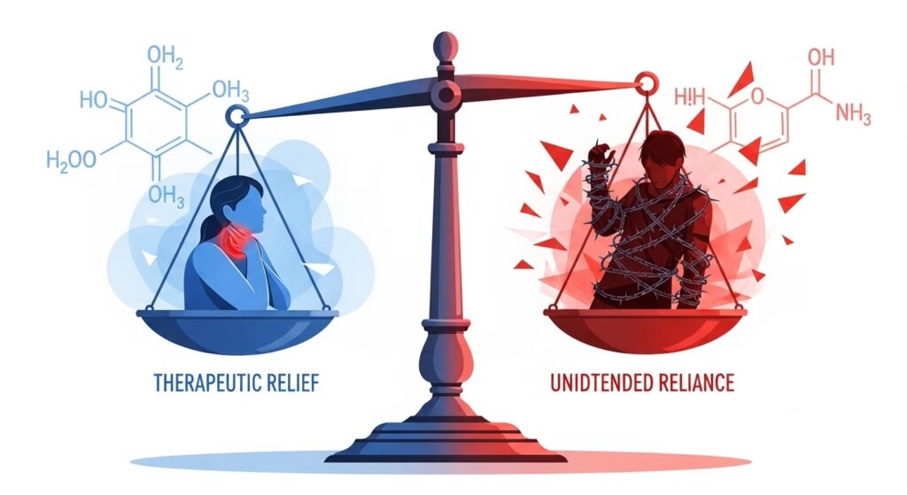 The dual nature of gabapentin: balancing therapeutic benefits against the risk of dependence.